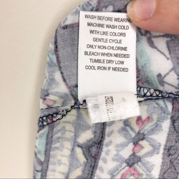 Mason + Mackenzie Ladder Back Aztec Tribal Stripe Tunic Tank Top Juniors - Picture 9 of 11